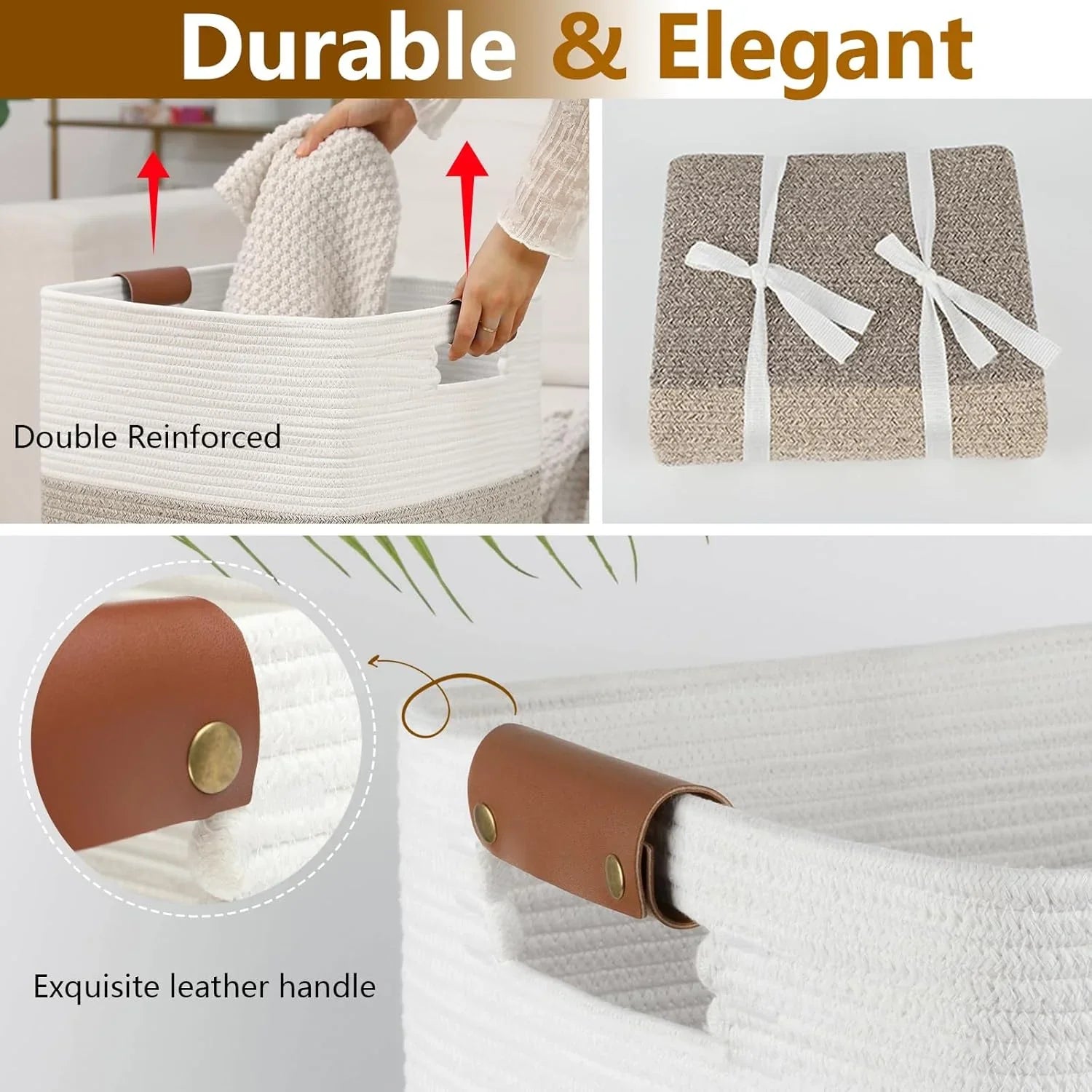 15.75"x 15.75"x 23.63" Storage Basket Hamper - Oiahomy