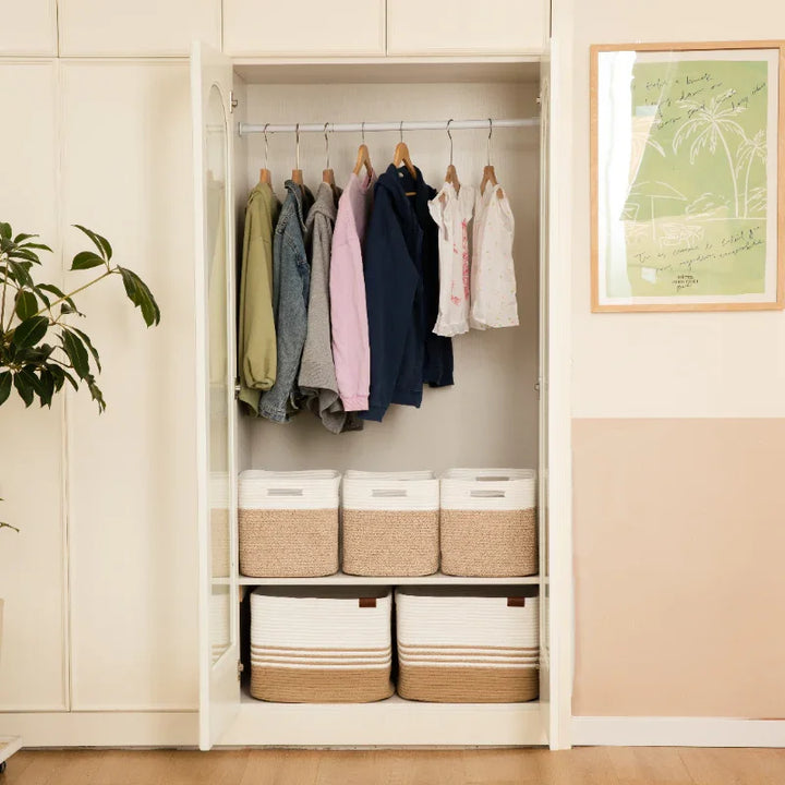 11" Cube Rope Basket 3 Pack - Oiahomy