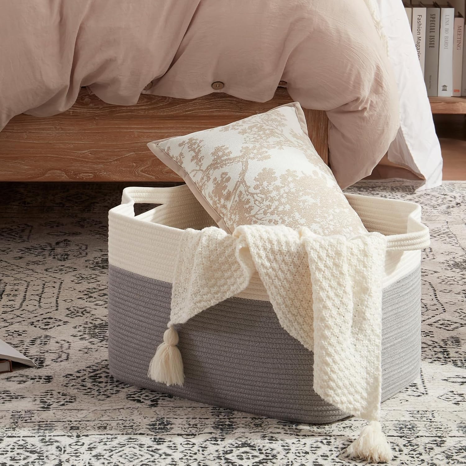 Handmade Woven Storage Cotton Basket - Oiahomy