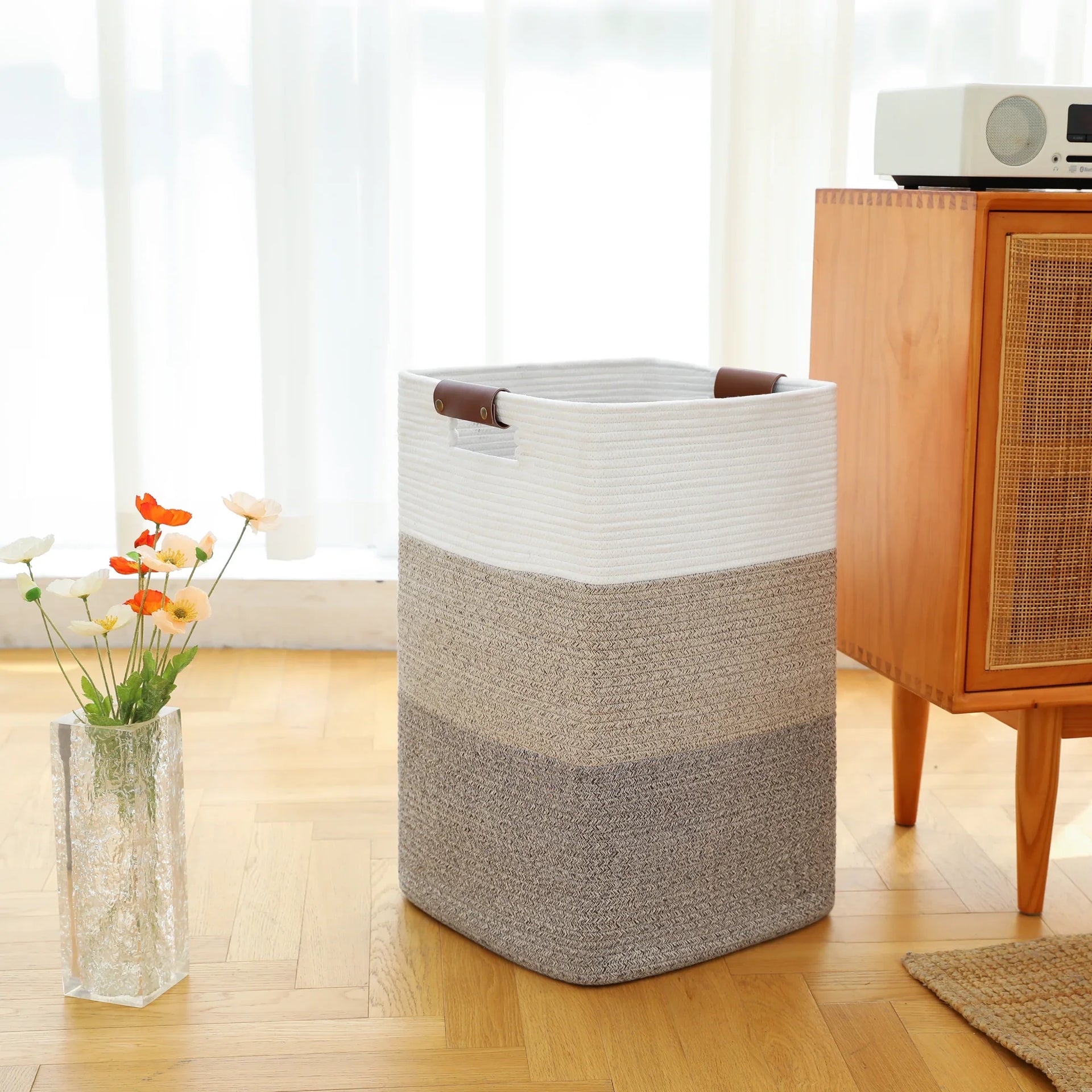 15.75"x 15.75"x 23.63" Storage Basket Hamper - Oiahomy