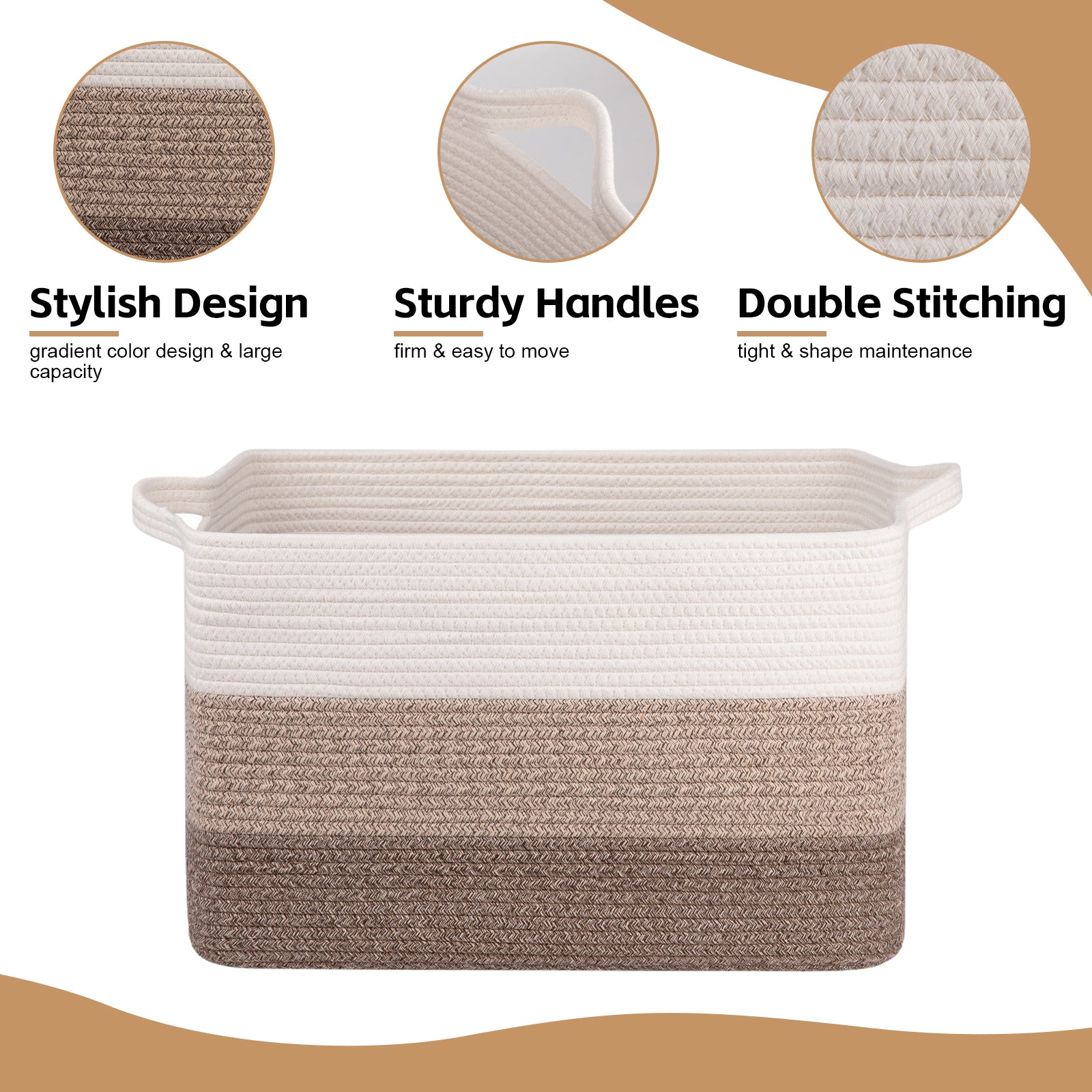 20''×16''×12'' Woven Blanket Basket - Oiahomy