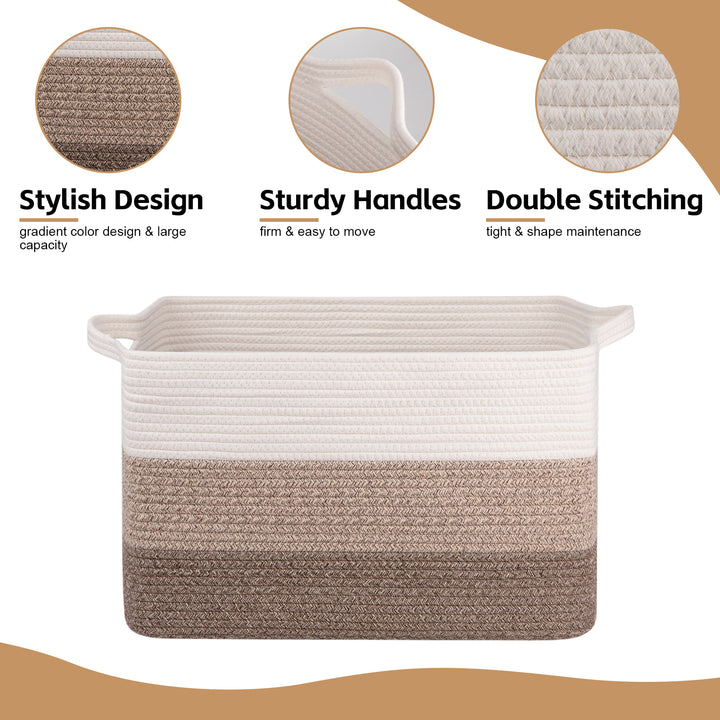 20''×16''×12'' Woven Blanket Basket - Oiahomy