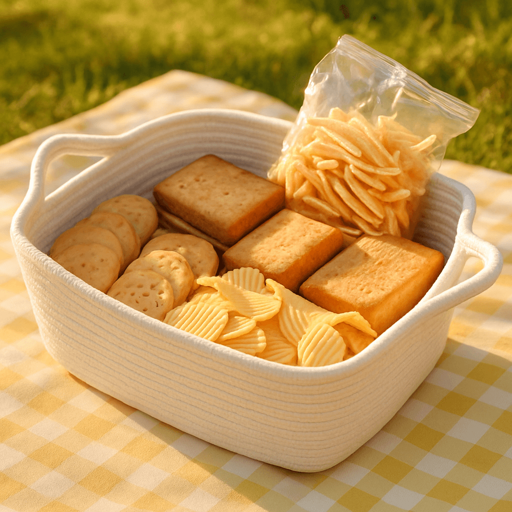 OIAHOMY Woven Picnic Basket - Oiahomy