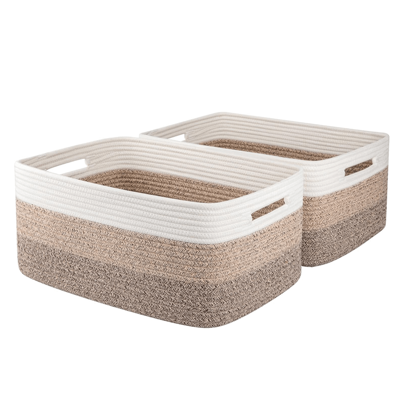 Oiahomy Rope Toy Basket 2 Packs Gradient Yellow - Oiahomy