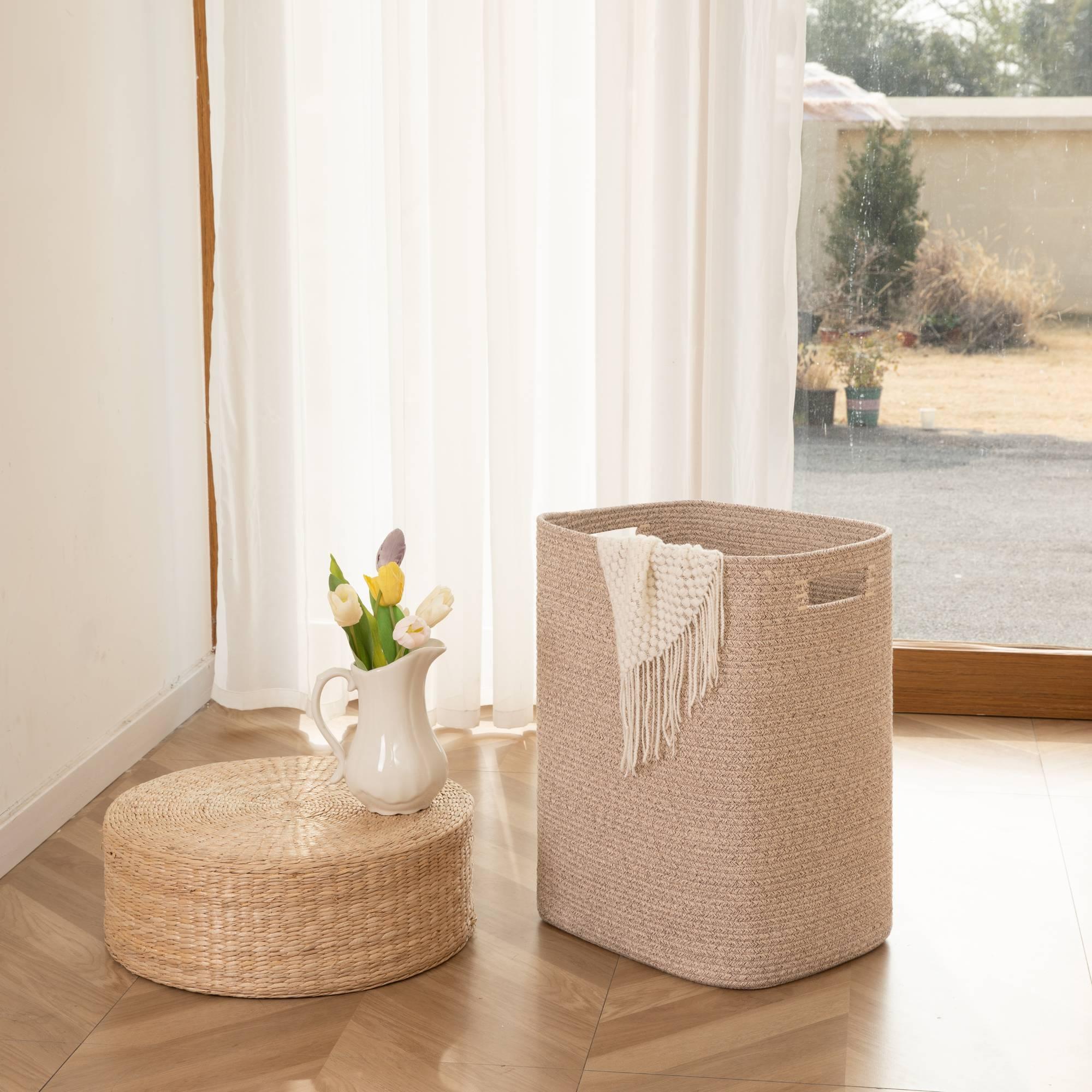 22"x16"x13" Cotton Rope Storage Basket - Oiahomy