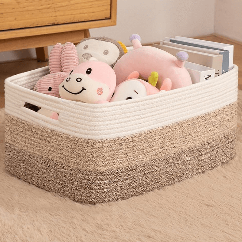 Oiahomy Rope Toy Basket 2 Packs Gradient Yellow - Oiahomy