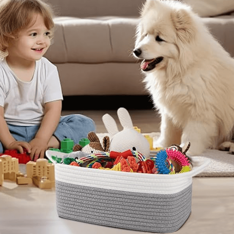 Oiahomy Rope Storage Basket For Pet - Oiahomy