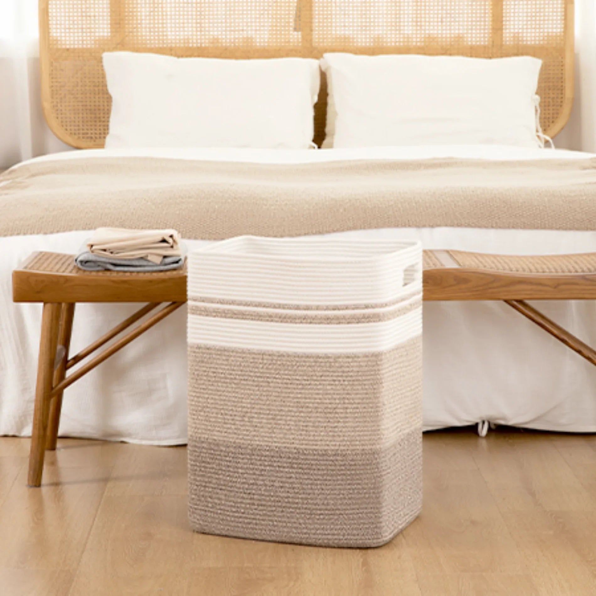 22"x16"x13" Woven Laundry Hamper - Oiahomy