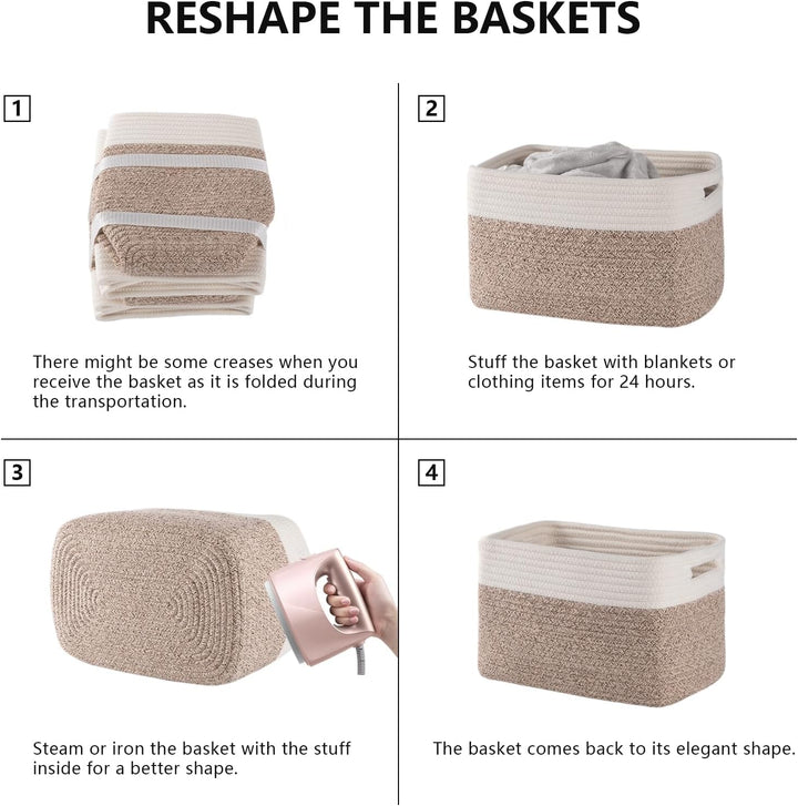 13"x7.8"x9" Storage Baskets for Organizing 4 Pack - Oiahomy