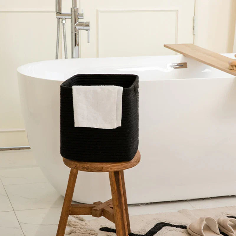 11" Small Cube Rope Basket 3 Pack - Oiahomy