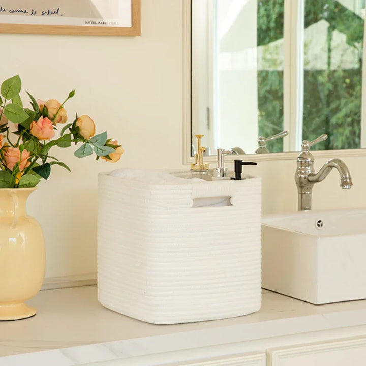 11" Small Cube Rope Basket 3 Pack - Oiahomy