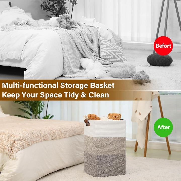15.75"x 15.75"x 23.63" Storage Basket Hamper - Oiahomy