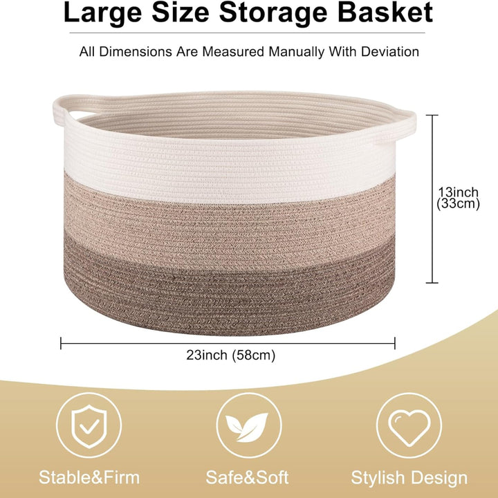 23’’ x 23’’ x 13’’ Extra Large Storage Basket - Oiahomy