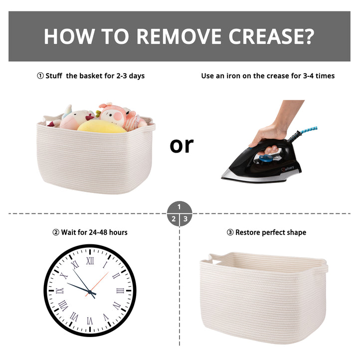 19.7”x15.8”x11.8” Rectangular Storage Basket With Handle - Oiahomy