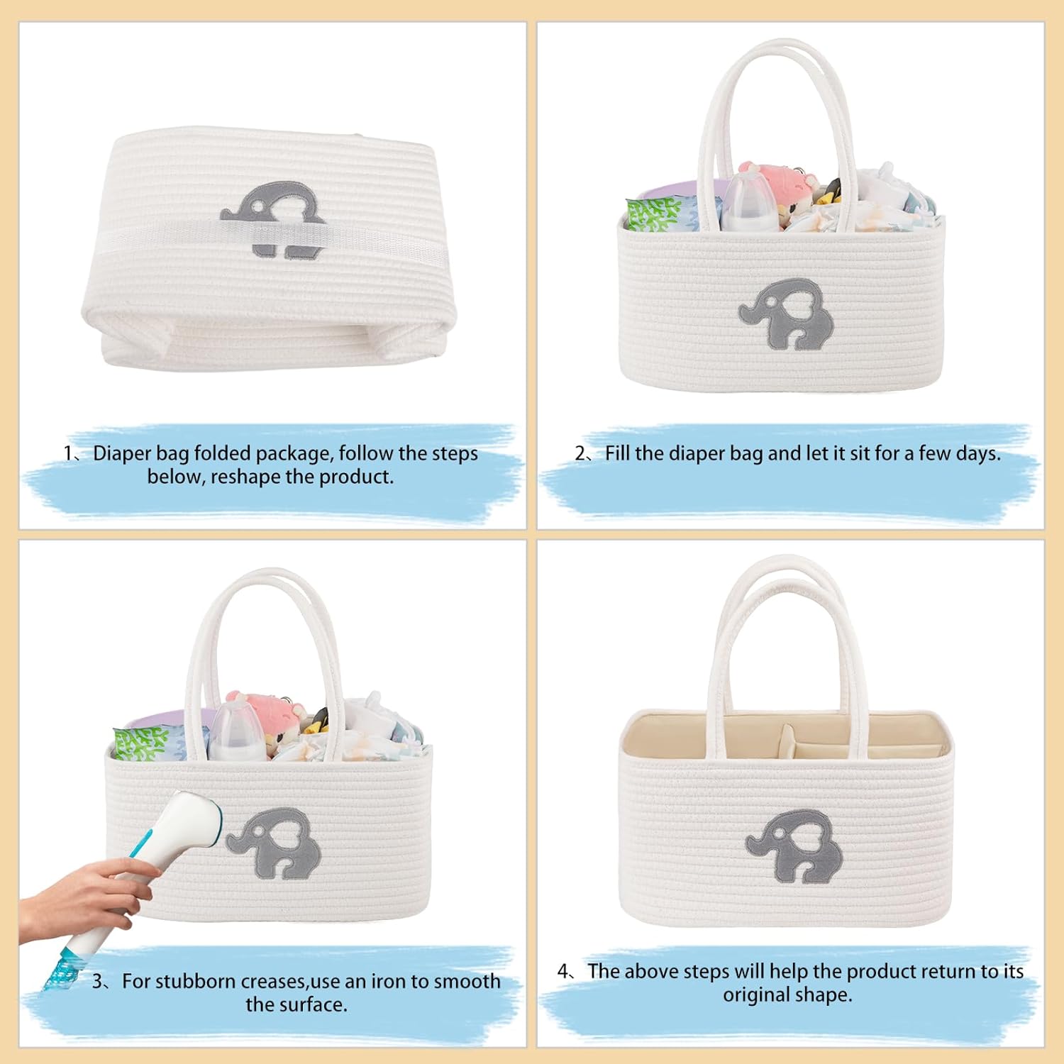 Cotton Diaper Caddy - Oiahomy