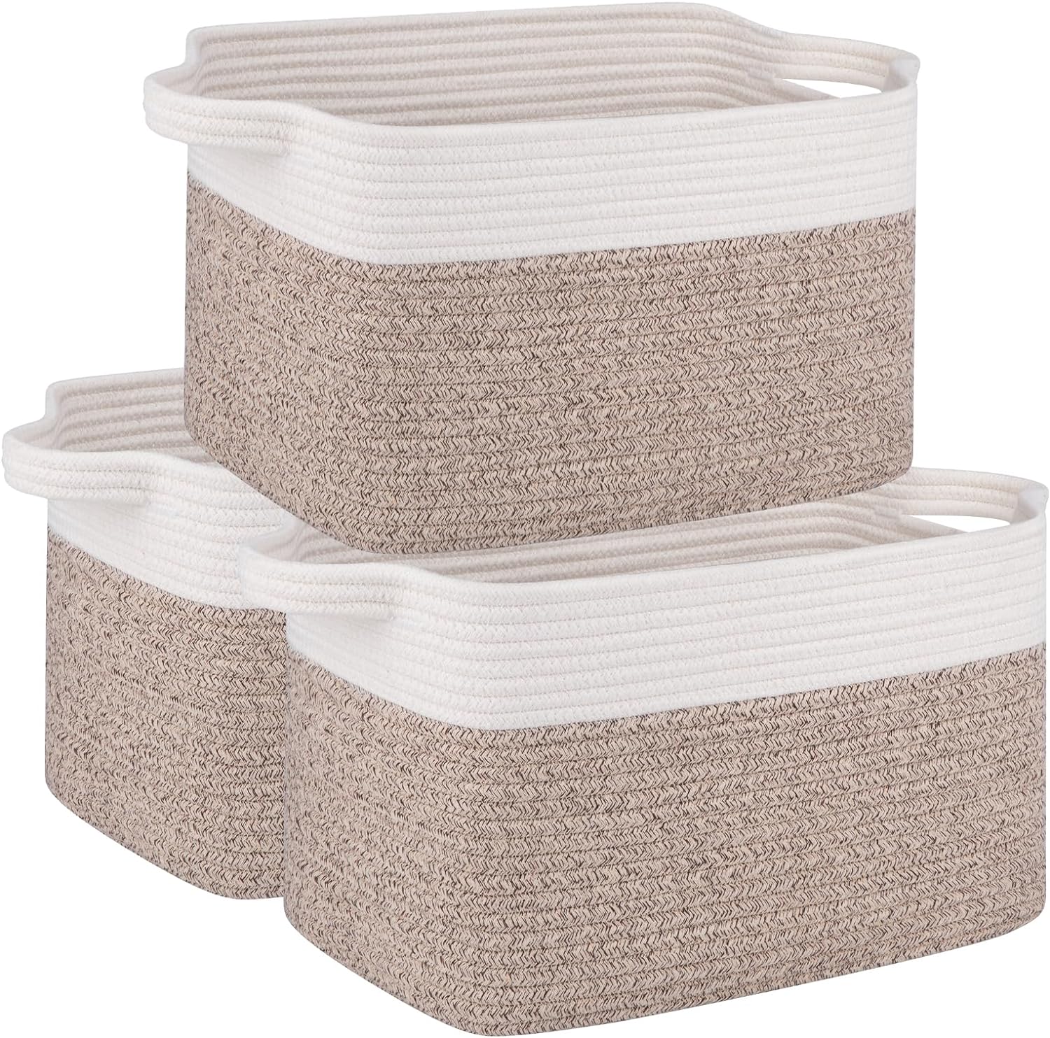 OIAHOMY Toy Storage Bin Woven Basket with Handles - Oiahomy
