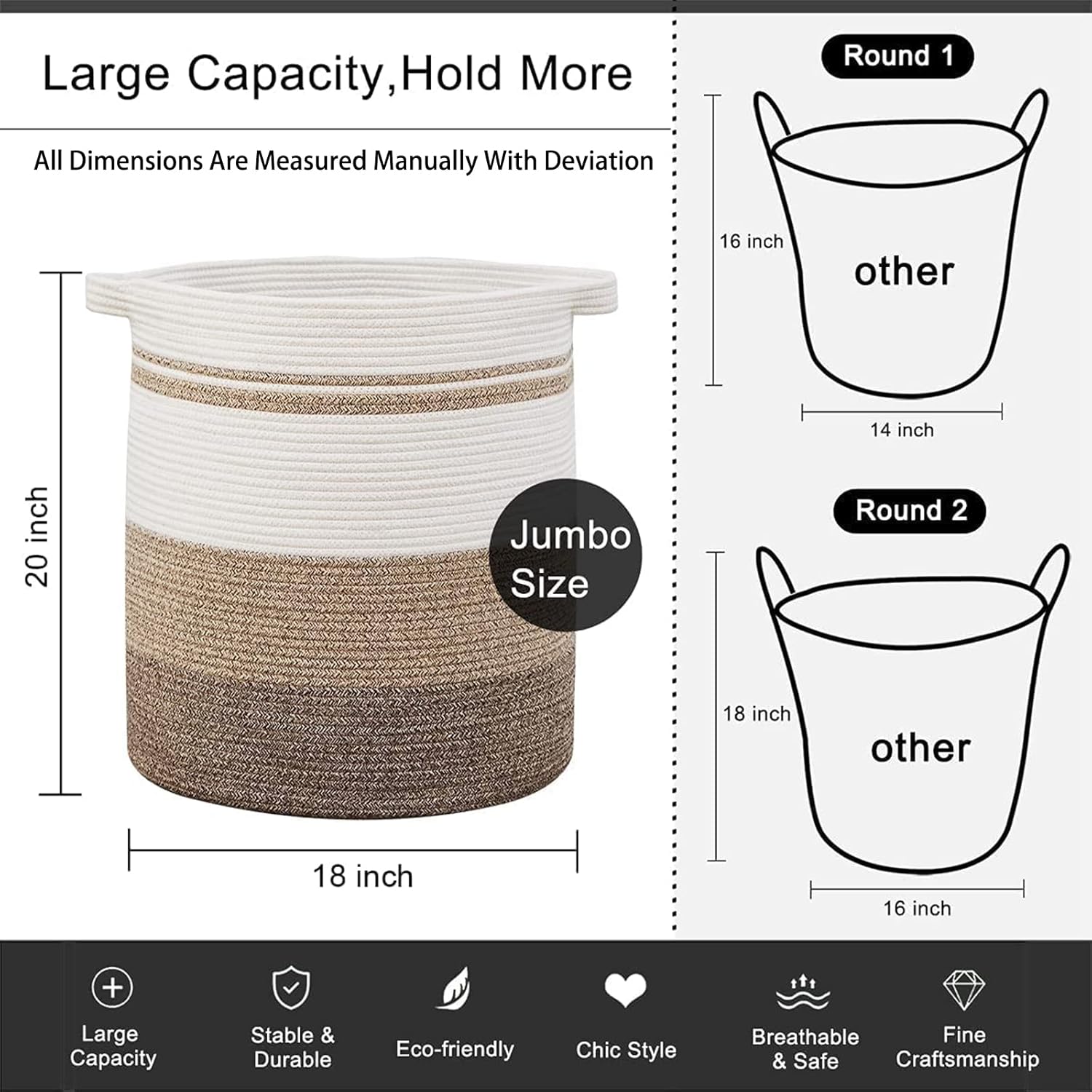 OIAHOMY Baby Toys & Clothes Storage basket - Oiahomy