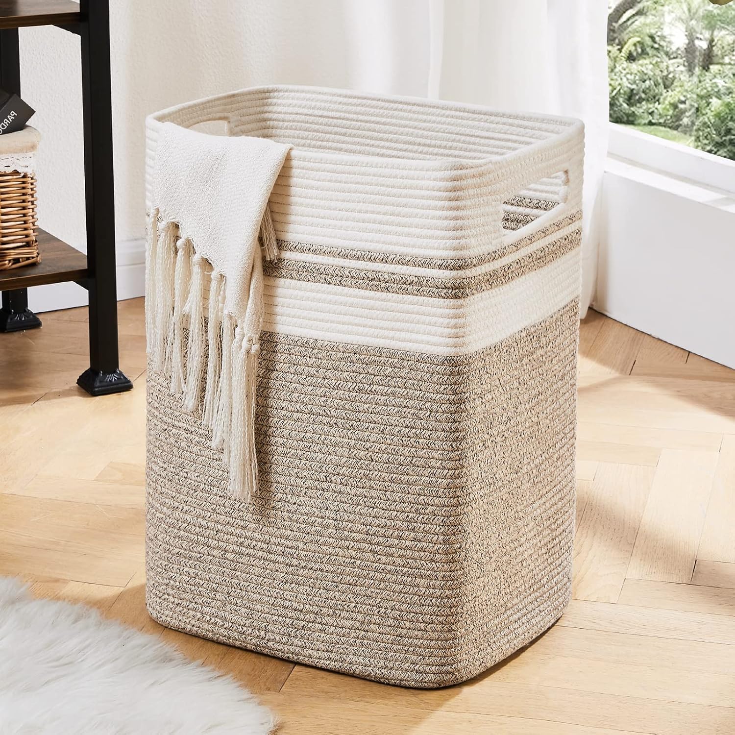 OIAHOMY Large Woven Organizer Bin - Oiahomy