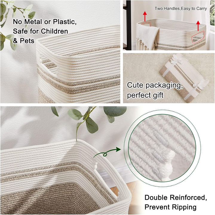 OIAHOMY Large Woven Organizer Bin - Oiahomy