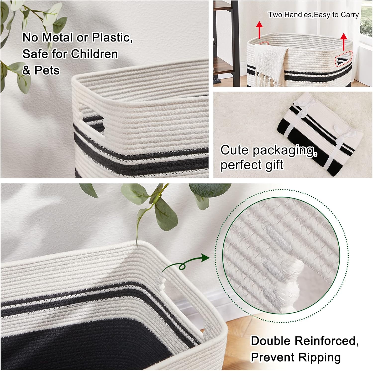 OIAHOMY Large Woven Organizer Bin - Oiahomy