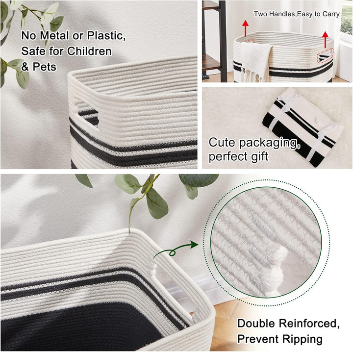 OIAHOMY Large Woven Organizer Bin - Oiahomy