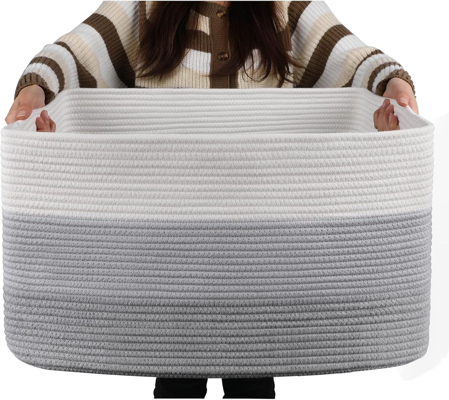 OIAHOMY Extra Large Woven Blanket Hamper - Oiahomy