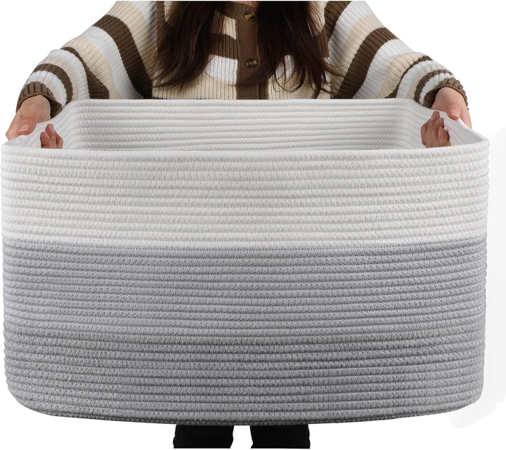 OIAHOMY Extra Large Woven Blanket Hamper - Oiahomy