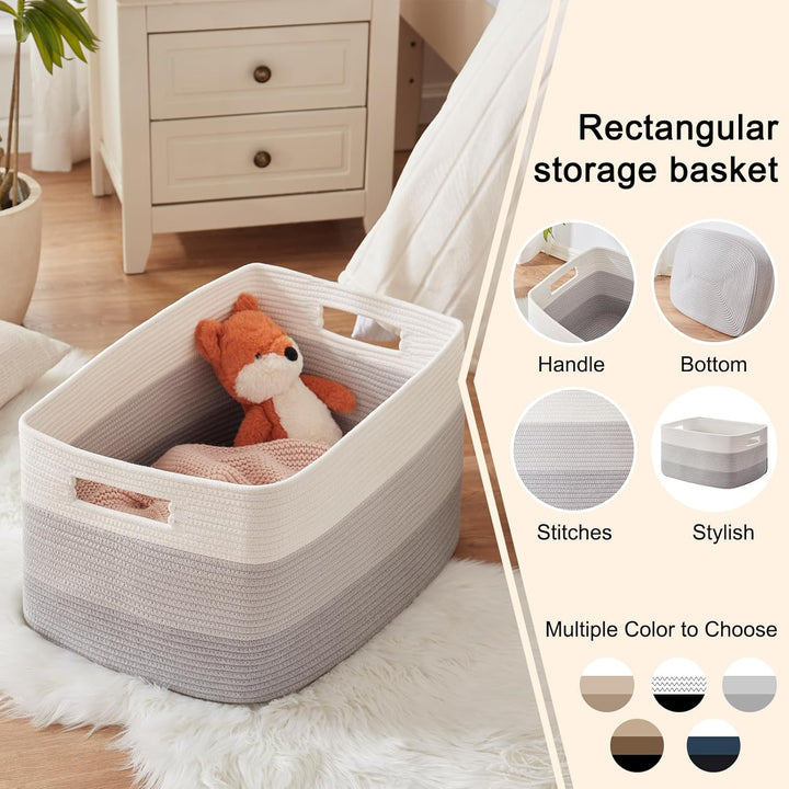 OIAHOMY Extra Large Woven Blanket Hamper - Oiahomy