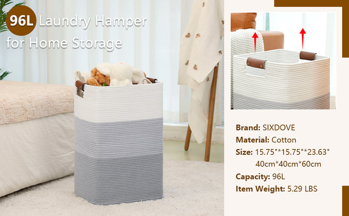 OIAHOMY Home Organizing Storage Hamper with Handles - Oiahomy