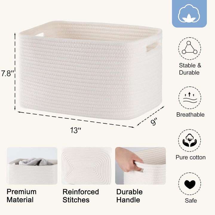 OIAHOMY 4 Pack Woven Baskets for Storage - Oiahomy