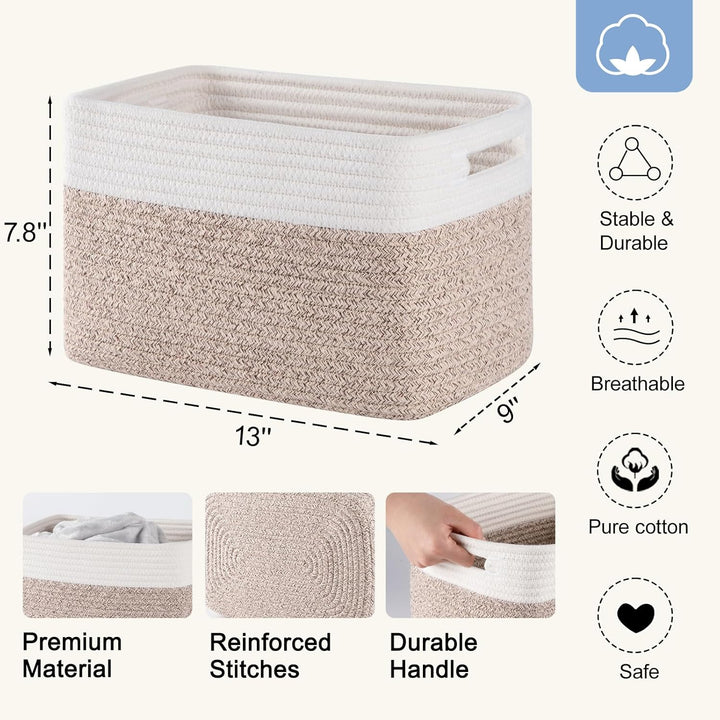 OIAHOMY 4 Pack Durable Basket Toy Storage Bins - Oiahomy