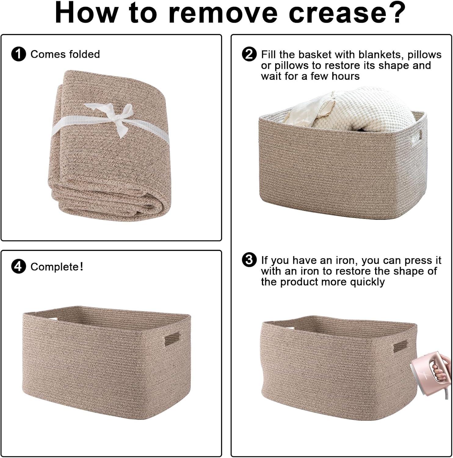 Woven Hamper for Clothes - Oiahomy