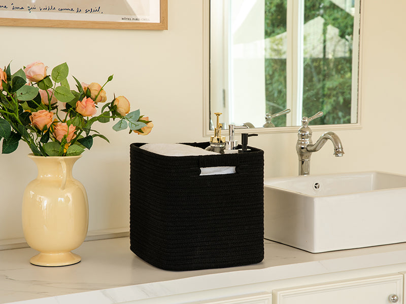 OIAHOMY 3-Pack Square Storage Baskets for Shelves - Oiahomy