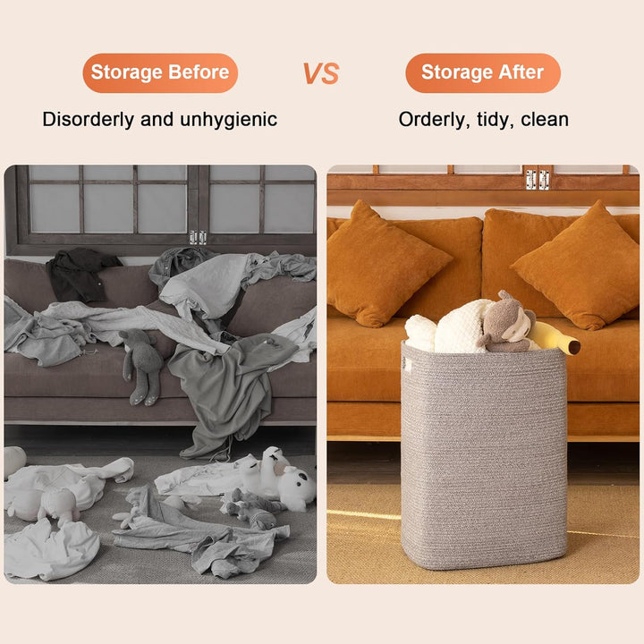 OIAHOMY Woven Decorative Storage Basket - Oiahomy