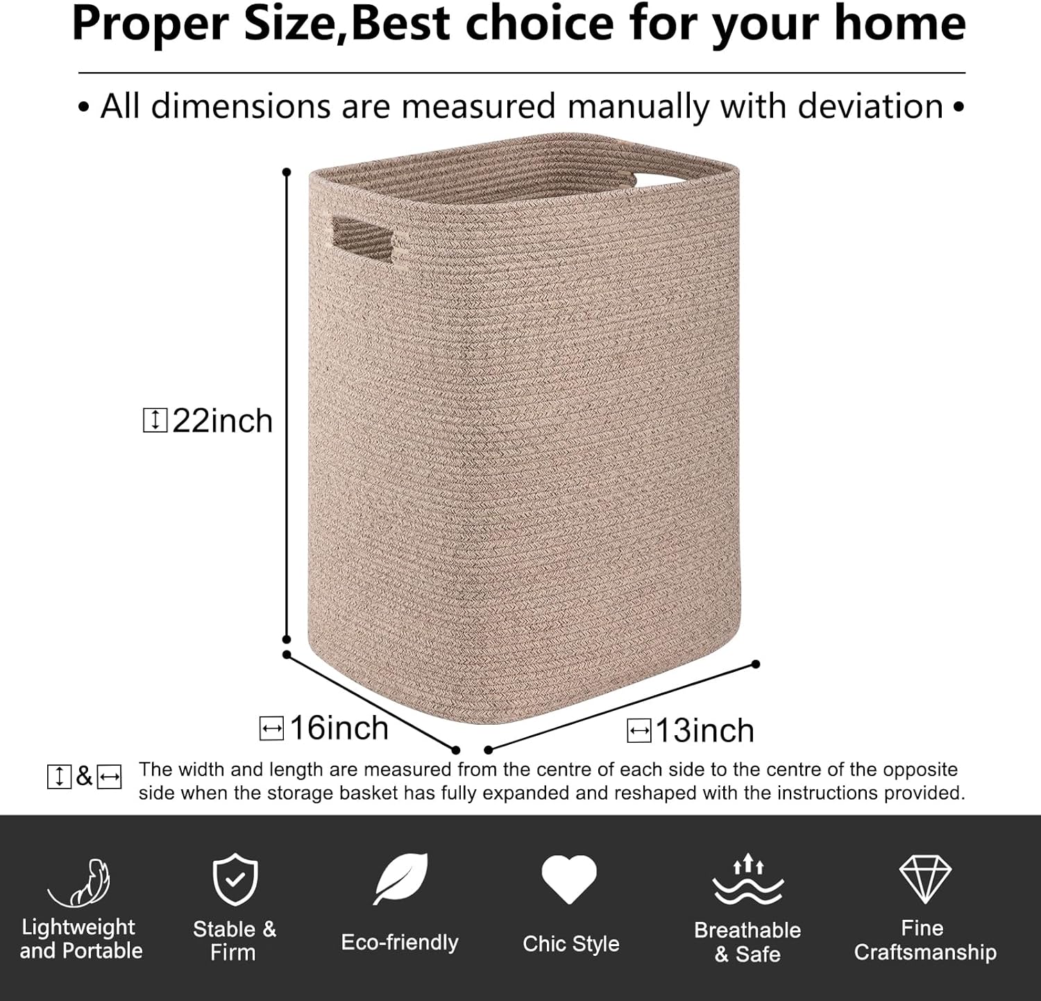 OIAHOMY Woven Decorative Storage Basket - Oiahomy