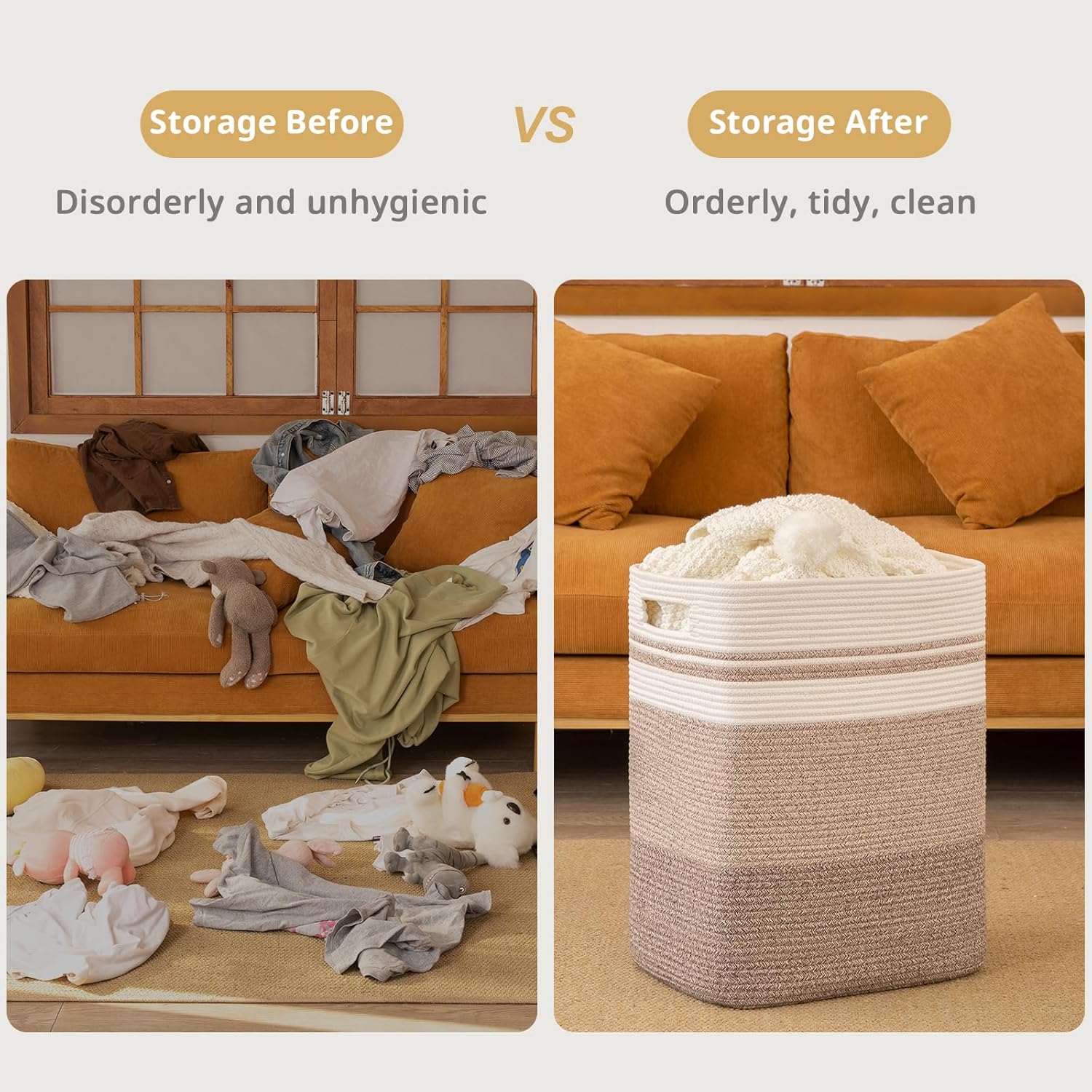 OIAHOMY Height Tall Laundry Basket - Oiahomy