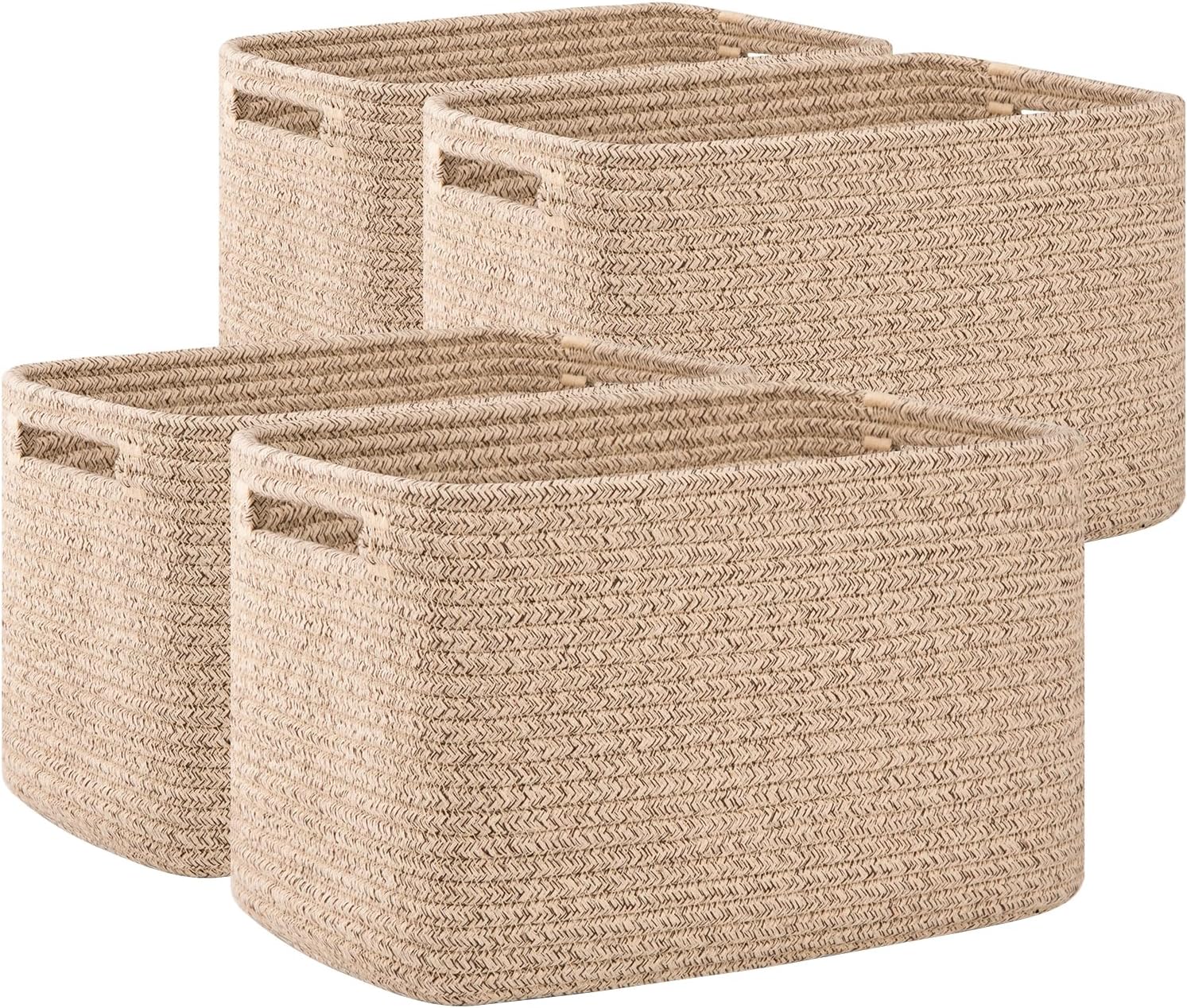 OIAHOMY 4 Pack Woven Baskets for Storage - Oiahomy
