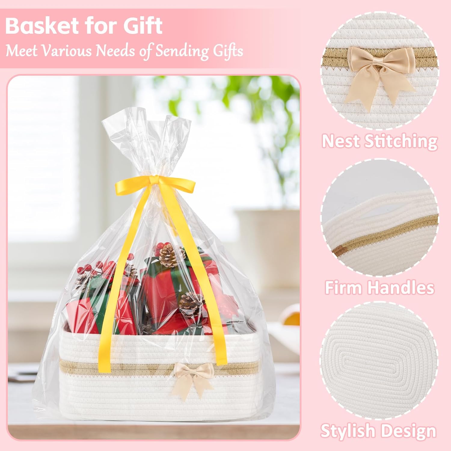 OIAHOMY Living Room Shelves Basket Organization Bin - Oiahomy