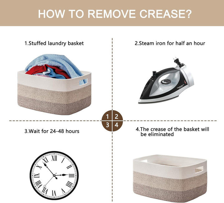 OIAHOMY Extra Large Woven Blanket Hamper - Oiahomy