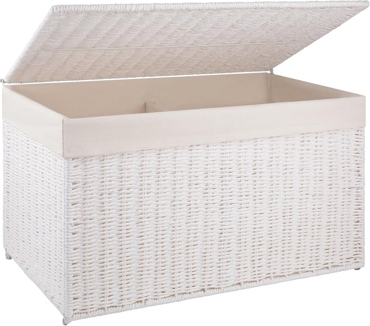 OIAHOMY 105L Blanket Basket with Removable Separated Liner Bag - Oiahomy