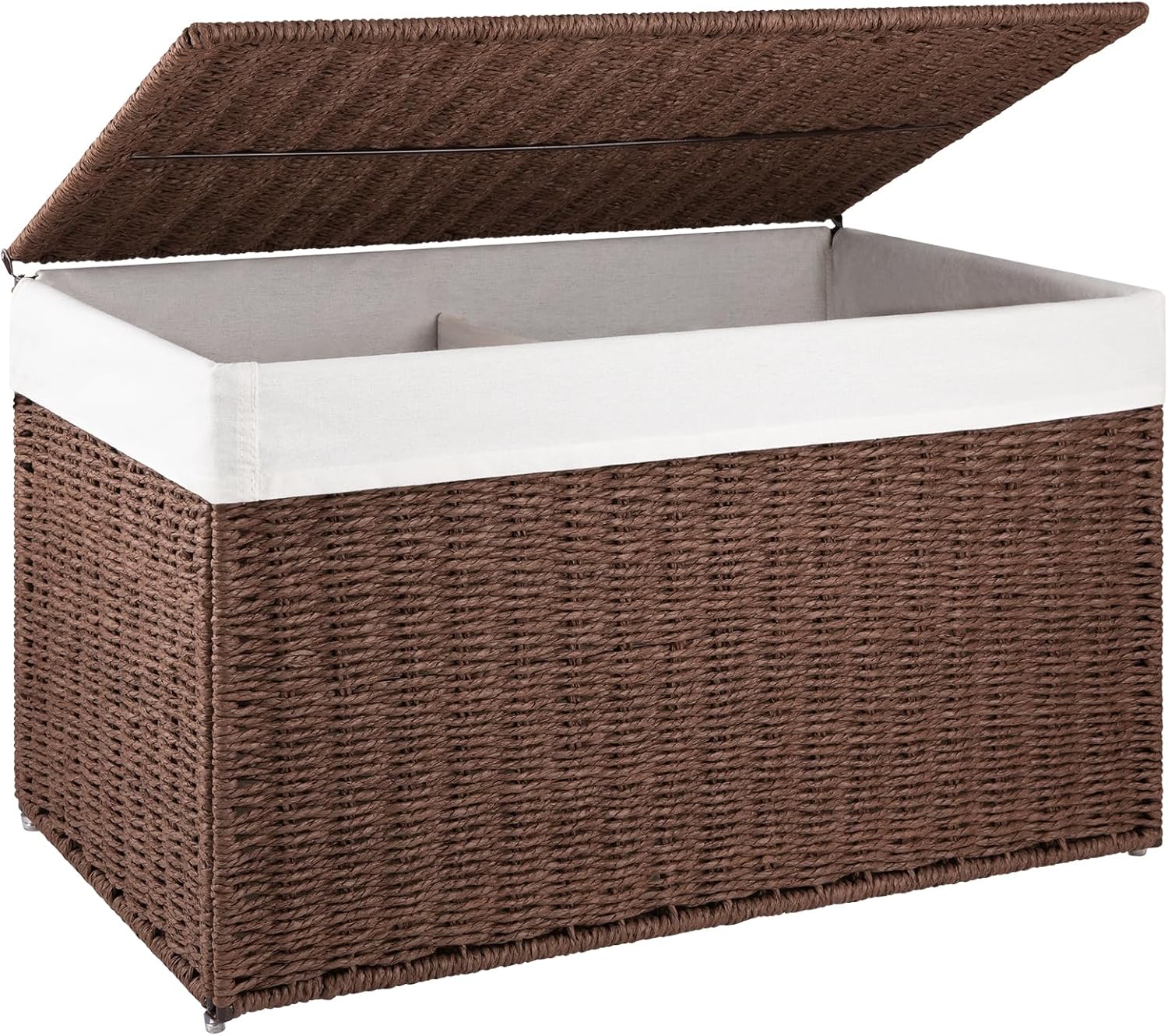 OIAHOMY 105L Blanket Basket with Removable Separated Liner Bag - Oiahomy