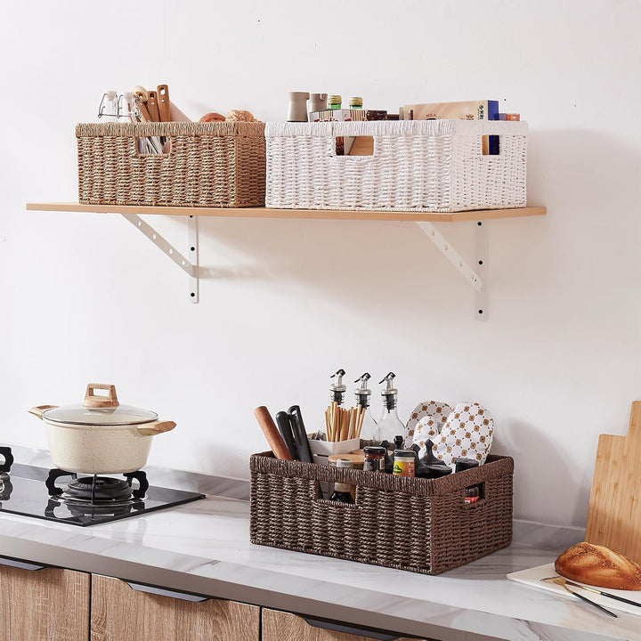 OIAHOMY Kitchen Basket Wicker Skin Care Storage Basket - Oiahomy