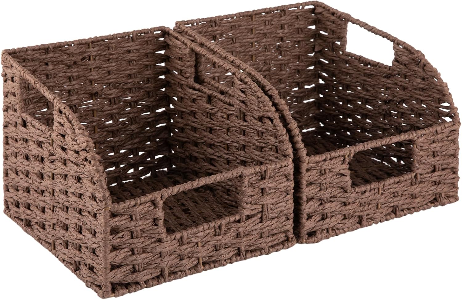 OIAHOMY 2-Pack Wicker Storage Bins Pantry Baskets for Organizing - Oiahomy