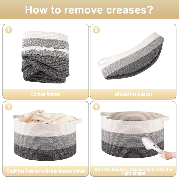 OIAHOMY Storage Basket With Handles - Oiahomy