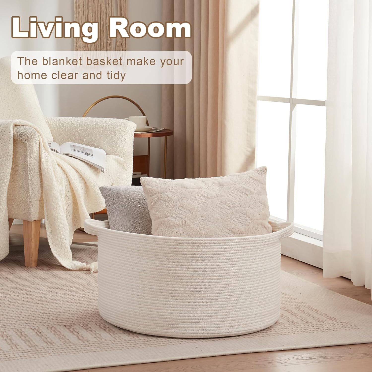 OIAHOMY White Decorative Organizer Bin - Oiahomy