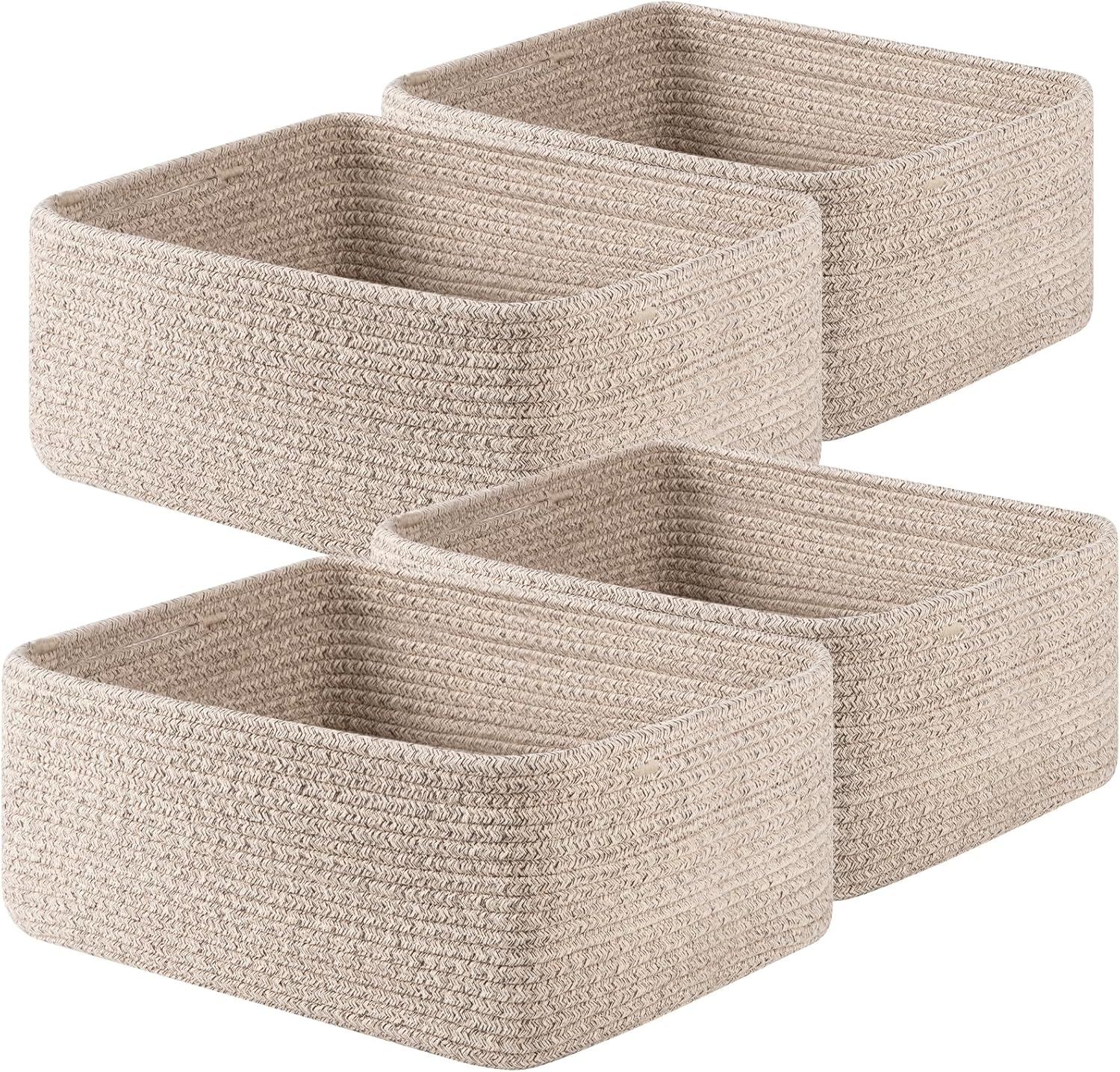 OIAHOMY 4 Pack Decorative Basket for Living Room - Oiahomy