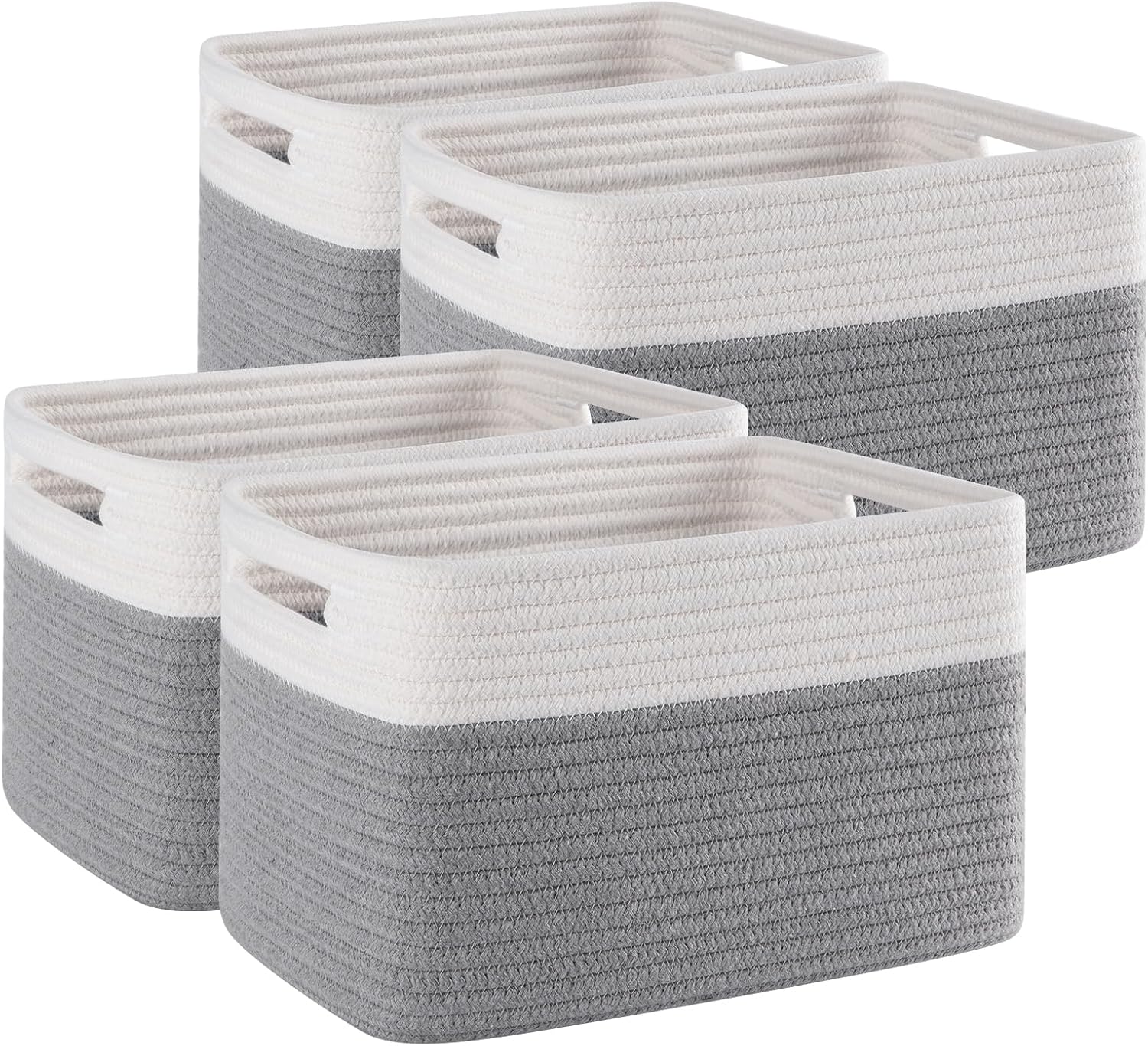 OIAHOMY 4 Pack Durable Basket Toy Storage Bins - Oiahomy