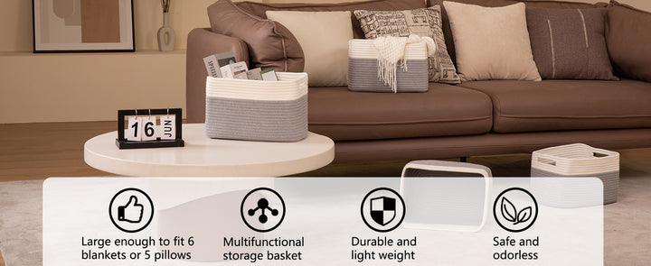 OIAHOMY 4 Pack Storage Baskets for Organizing - Oiahomy