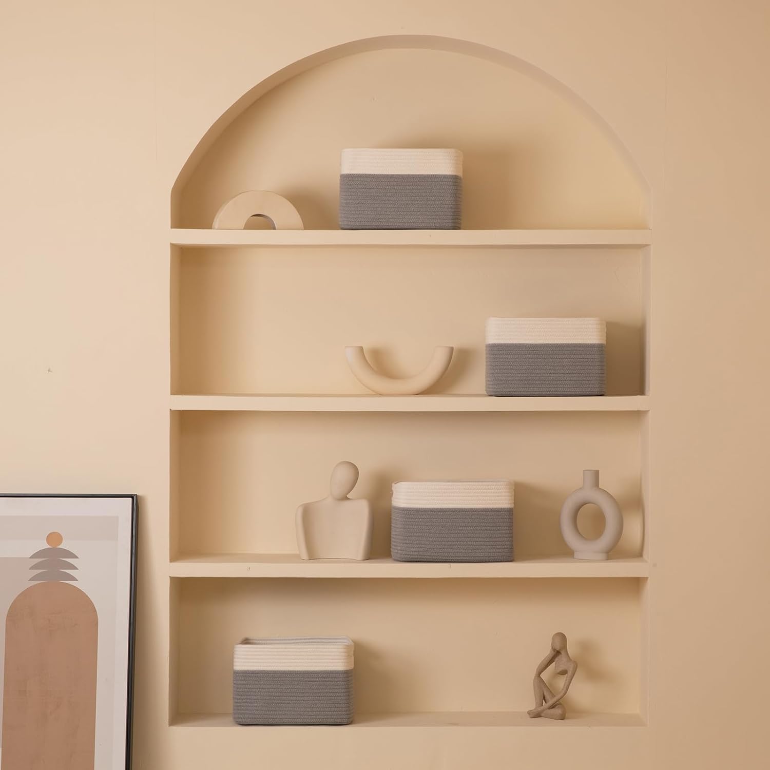 OIAHOMY 4 Pack Durable Basket Toy Storage Bins - Oiahomy