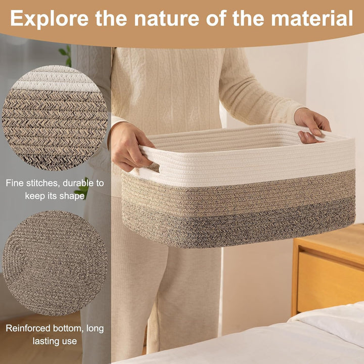 OIAHOMY 2 Pack Woven Toy Organizer Bins - Oiahomy